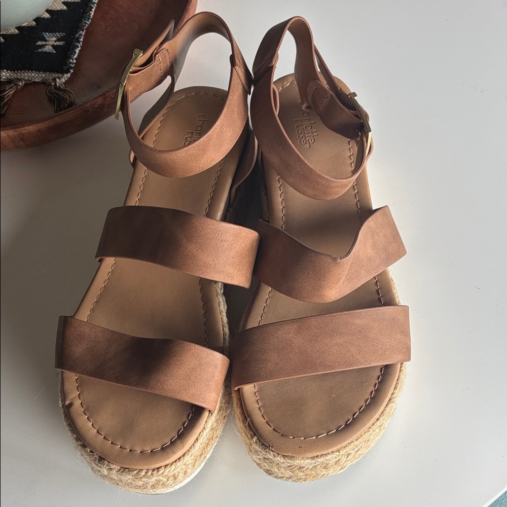 Charlotte Russe Tan Strappy Sandals